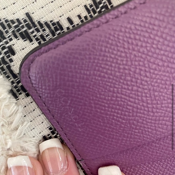 COACH Trifold Purple Wallet - Picture 5 of 7